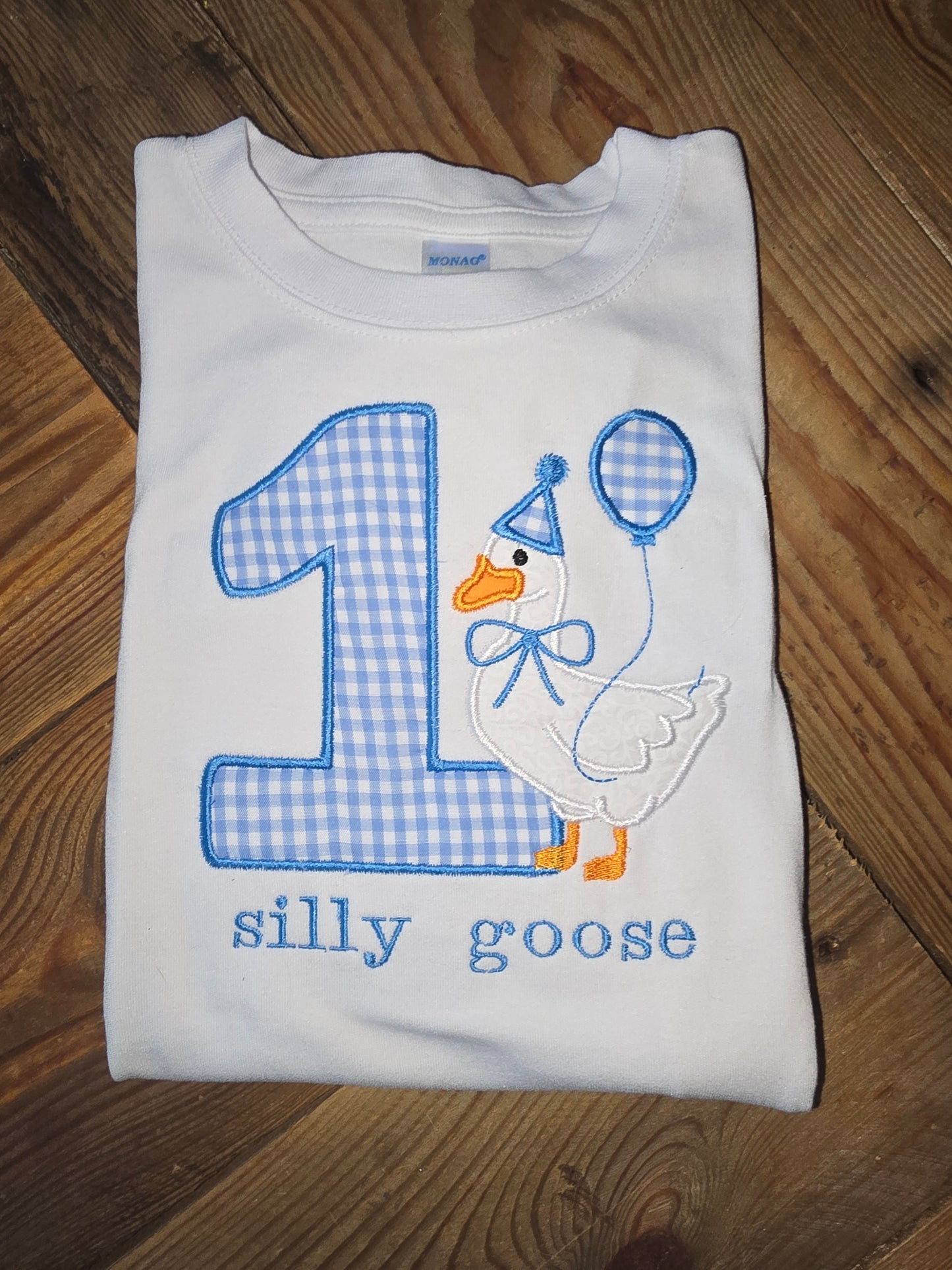 One Silly Goose First Birthday Shirt