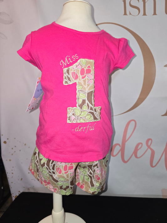 Miss Onederful Two Piece First Birthday Outfit