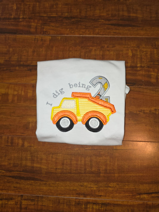 I Dig Being 2 Birthday Shirt