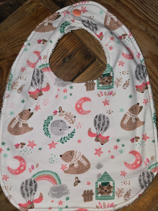 Woodland Critters Baby Bib