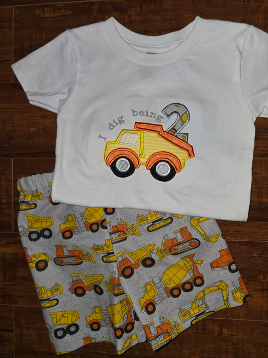 I Dig Being 2 Two Piece Birthday Set.